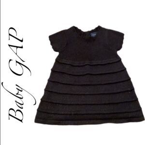 Gap Baby Dress Black Knit Silver Flecks Casual or Dressy Infant Size 0-3 Months